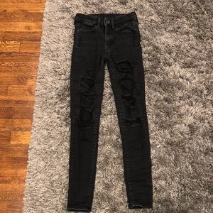black high waisted american eagle jeans